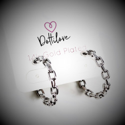 Dottilove Ø28mm Kettingschakel Oorringen - Stalen Dames Oorbellen - Plated