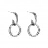 Dottilove - Ø22mm Oorbellen Dames - Dubbele Ringen Oorringen - RVS - Plated