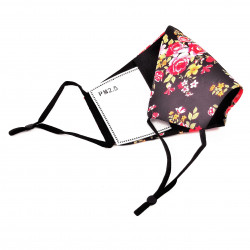 Dames Bloemen Mondkapje met 2-Filters PM5.2- Katoenen Mondkapje - Wasbare Mondmasker