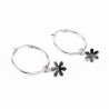 Giuno ∅30mm Oorbellen Dames - Roestvrij Stalen Oorringen - Strass Ster Hanger