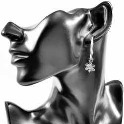 Giuno ∅30mm Oorbellen Dames - Roestvrij Stalen Oorringen - Strass Ster Hanger