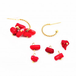 Dottilove Ø15mm Oorbellen - Rode Stenen Oorbellen Dames - Rode Stenen - Roestvrij Staal Gold Plated