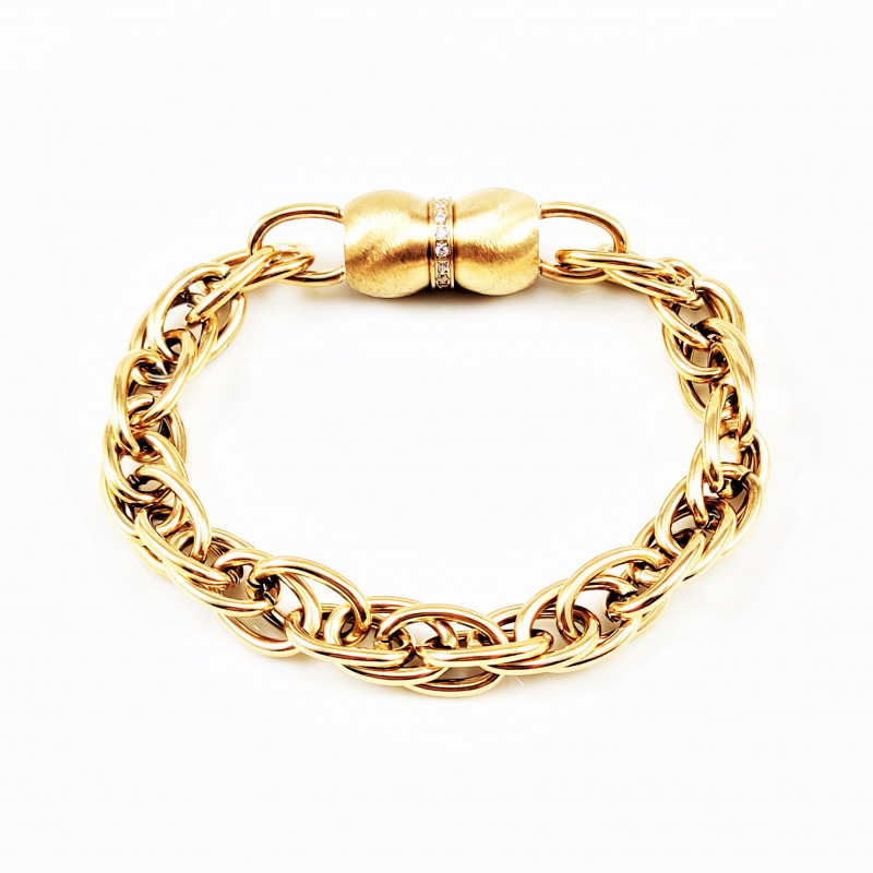MAILLA Dames Schakelsketting Armband - Vergulde Roestvrij Stalen Armband MAILLA Dames Schakelsketting Armband - Vergulde Roestvrij Stalen Armband