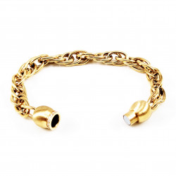 MAILLA Dames Schakelsketting Armband - Vergulde Roestvrij Stalen Armband