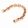 MAILLA Dames Ronde Schakelsketting Armband - Roségoudkleurig Vergulde Stalen Armband