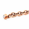 MAILLA Dames Ronde Schakelsketting Armband - Roségoudkleurig Vergulde Stalen Armband
