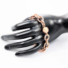 MAILLA Dames Ronde Schakelsketting Armband - Roségoudkleurig Vergulde Stalen Armband