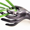 Dottilove Verstelbare Ring - Ketting en Hangslot Ring - Dames Stalen Ring Wit Gold Plated