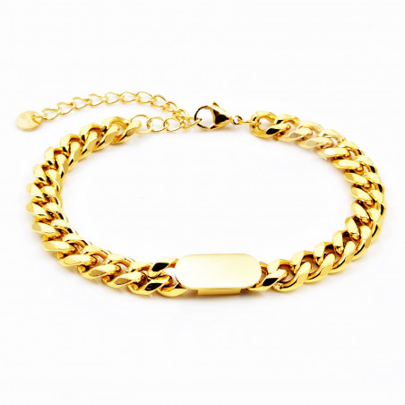 Cubaanse Schakels Armband - ID-armband Vergulde Roestvrij Staal - Heren - Dames