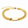 Cubaanse Schakels Armband - ID-armband Vergulde Roestvrij Staal - Heren - Dames