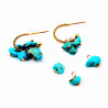 Dottilove Ø15mm Oorbellen - Dames Turkoois Oorringen - Turkoois Stenen - RVS Gold Plated