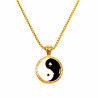 Geliefd Symbool Ketting - Verguld RVS Jasseron ketting + Yin Yang Hanger - Dames Heren Ketting