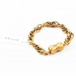 MAILLA Dames Schakelsketting Armband - Vergulde Roestvrij Stalen Armband