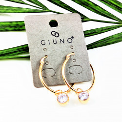 Giuno Ø30mm Oorbellen Dames - Roestvrij Stalen Oorringen Gold Plated - Zikonia Hanger