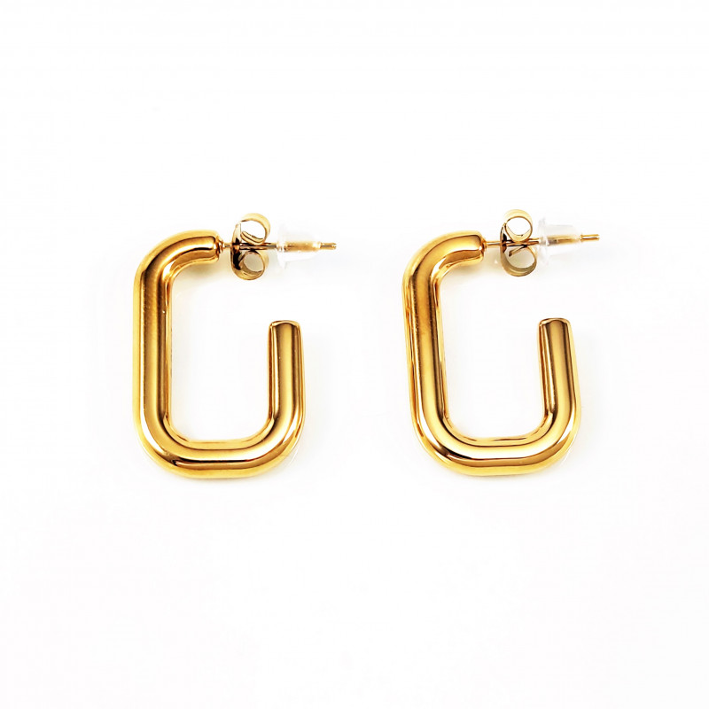 Dottilove Ø26mm Schakel Oorbellen - Dames - Gold Plated Dottilove Ø26mm Schakel Oorbellen - Dames - Gold Plated