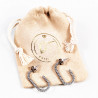 Dottilove Ø27mm Twist Square Oorbellen - Dames Stalen Schakel Oorbellen - Wit Gold Plated