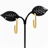 Dottilove Ø27mm Twist Square Oorbellen - Dames Schakel Oorbellen - RVS Gold Plated