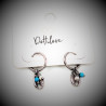 Dottilove RVS Ø13mm Oorbellen - Dames Oorringen met Schelp Hanger - RVS Plated