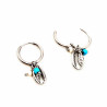Dottilove RVS Ø13mm Oorbellen - Dames Oorringen met Schelp Hanger - RVS Plated