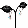 Dottilove RVS Ø13mm Oorbellen - Dames Oorringen met Schelp Hanger - RVS Plated