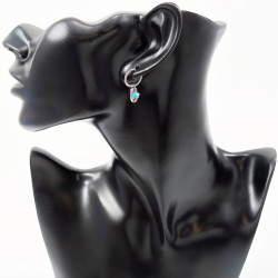 Dottilove RVS Ø13mm Oorbellen - Dames Oorringen met Schelp Hanger - RVS Plated