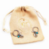 Dottilove RVS Ø13mm Oorbellen - Dames Oorringen met Schelp Hanger - RVS Plated