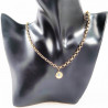 Dottilove Collier- RVS Geel Gold Plated - Dames Ketting met Turks Oog Hanger