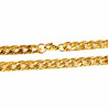 50cm, 8mm Heren Cubaanse Ketting Verguld Roestvrij Stalen