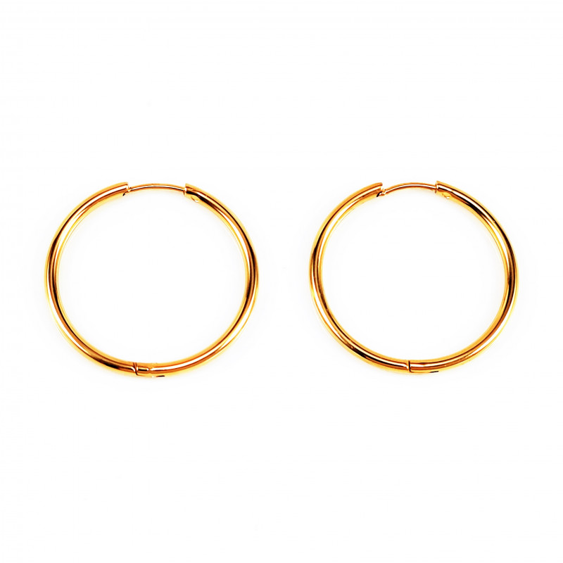 Dottilove Ø29mm Klassieke Oorbellen - Dames Oorringen - RVS - Gold Plated