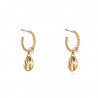 Dottilove Ø15mm Oorbellen - Dames Oorringen - Ball Design - Schelp - Parels - RVS Gold Plated