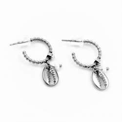 Dottilove Ø15mm Oorbellen - Stalen Dames Oorringen - Ball Design - Schelp - Parels - Plated