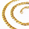 60cm x 7mm  Cubaanse ketting - Heren Ketting - Verguld Roestvrij Staal