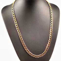 60cm x 7mm  Cubaanse ketting - Heren Ketting - Verguld Roestvrij Staal