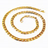 60cm x 7mm  Cubaanse ketting - Heren Ketting - Verguld Roestvrij Staal