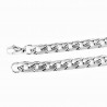 60cm x 7mm  Cubaanse ketting - Heren Ketting - zilverkleurige Roestvrij Staal