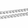 60cm x 7mm  Cubaanse ketting - Heren Ketting - zilverkleurige Roestvrij Staal