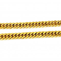 55cm x 8mm Gourmet Schakelsketting - Heren Ketting - Verguld Roestvrij Staal