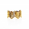Dottilove Ring - Verstelbare Dames Ring Golvend Ontwerp - RVS Gold Plated