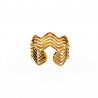 Dottilove Ring - Verstelbare Dames Ring Golvend Ontwerp - RVS Gold Plated