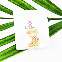 Dottilove Ring - Verstelbare Dames Ring Golvend Ontwerp - RVS Gold Plated