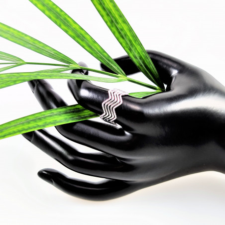 Dottilove Ring - Verstelbare Dames Ring Golvend Ontwerp - RVS Witg Gold Plated