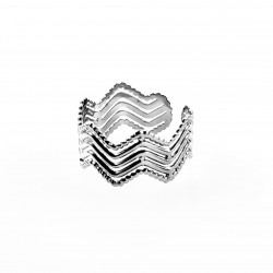 Dottilove Ring - Verstelbare Dames Ring Golvend Ontwerp - RVS Witg Gold Plated