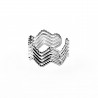 Dottilove Ring - Verstelbare Dames Ring Golvend Ontwerp - RVS Witg Gold Plated
