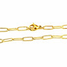 45cm x 50cm Paperclip Ketting - Dames Ketting - Verguld Roestvrij Staal