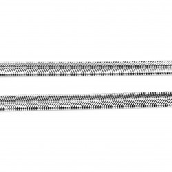 55cm x 6mm Slangenketting - Dames en Heren Stalen Ketting - Roestvrij Staal Zilverkleur