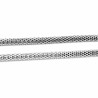 80cm x 4mm Dames Lange Verstelbare Mesh Ketting - Roestvrij Staal Zilverkleur