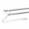 80cm x 4mm Dames Lange Verstelbare Mesh Ketting - Roestvrij Staal Zilverkleur