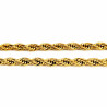 50cm x 4mm Gedraaide Koord Ketting - Dames en Heren Ketting - Verguld Roestvrij Staal