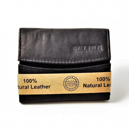 Black Buck - Portemonnee Heren en Dames Zwart Leren - Met RFID Anti-Skim Bescherming