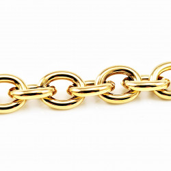 MAILLA Dames Ronde Schakelsketting Armband - Geelgoudkleurig Vergulde Stalen